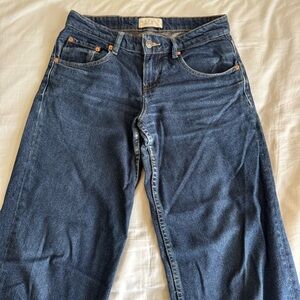 Motel Rocks Dark Blue Straight Leg Jeans